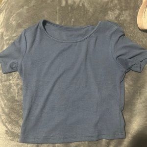 blue crop top from shein, never worn, no rips, tears, or stains.